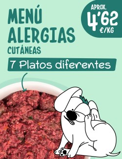 Menú Alergias Cutáneas CRUDO 10-15kg