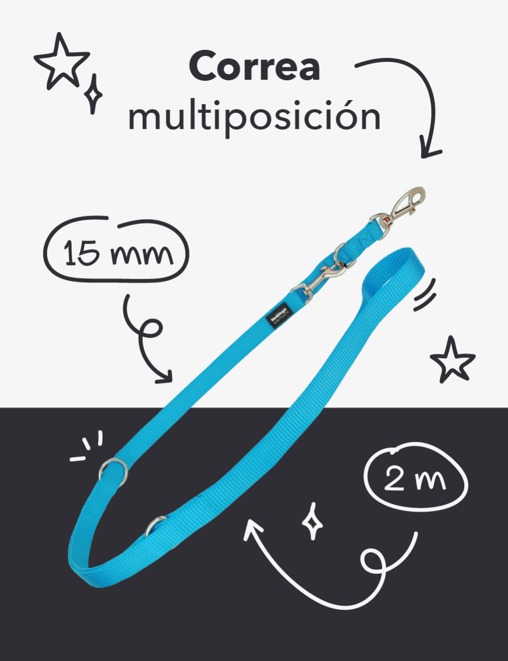 REDDINGO CORREA MULTIPOSICION LISA 15MMx2M