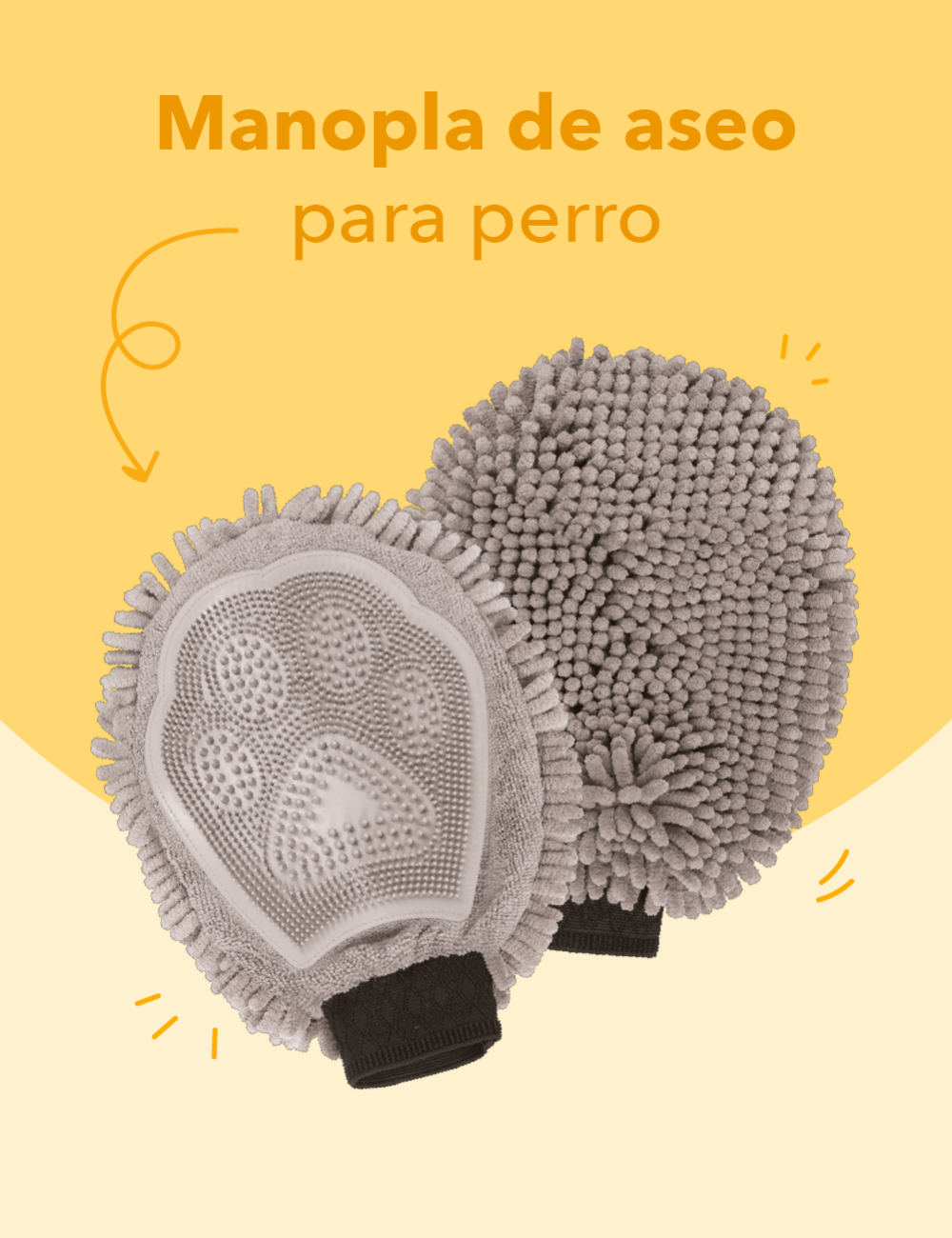 DIRTY DOG GROOMING MITT MANOPLA 25x18CM