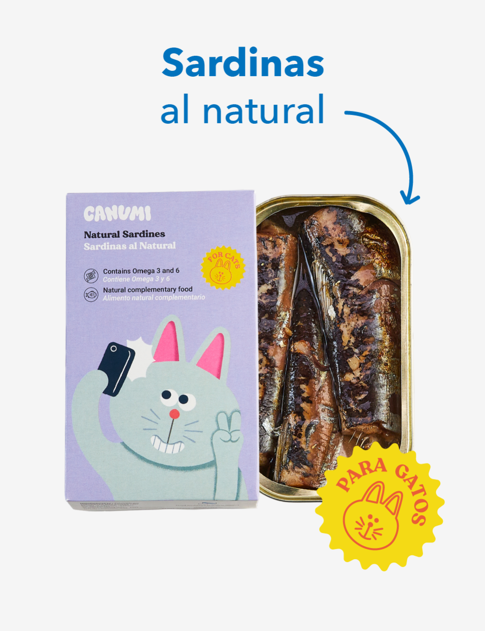 CANUMI SARDINAS AL NATURAL GATO