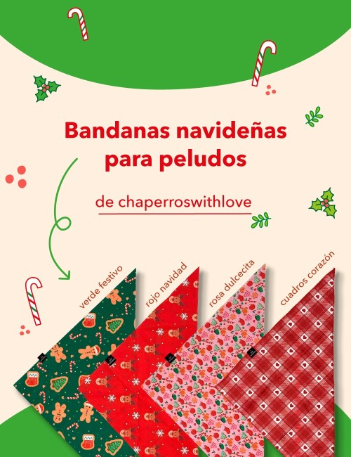 BANDANA NAVIDEÑA PARA PELUDOS