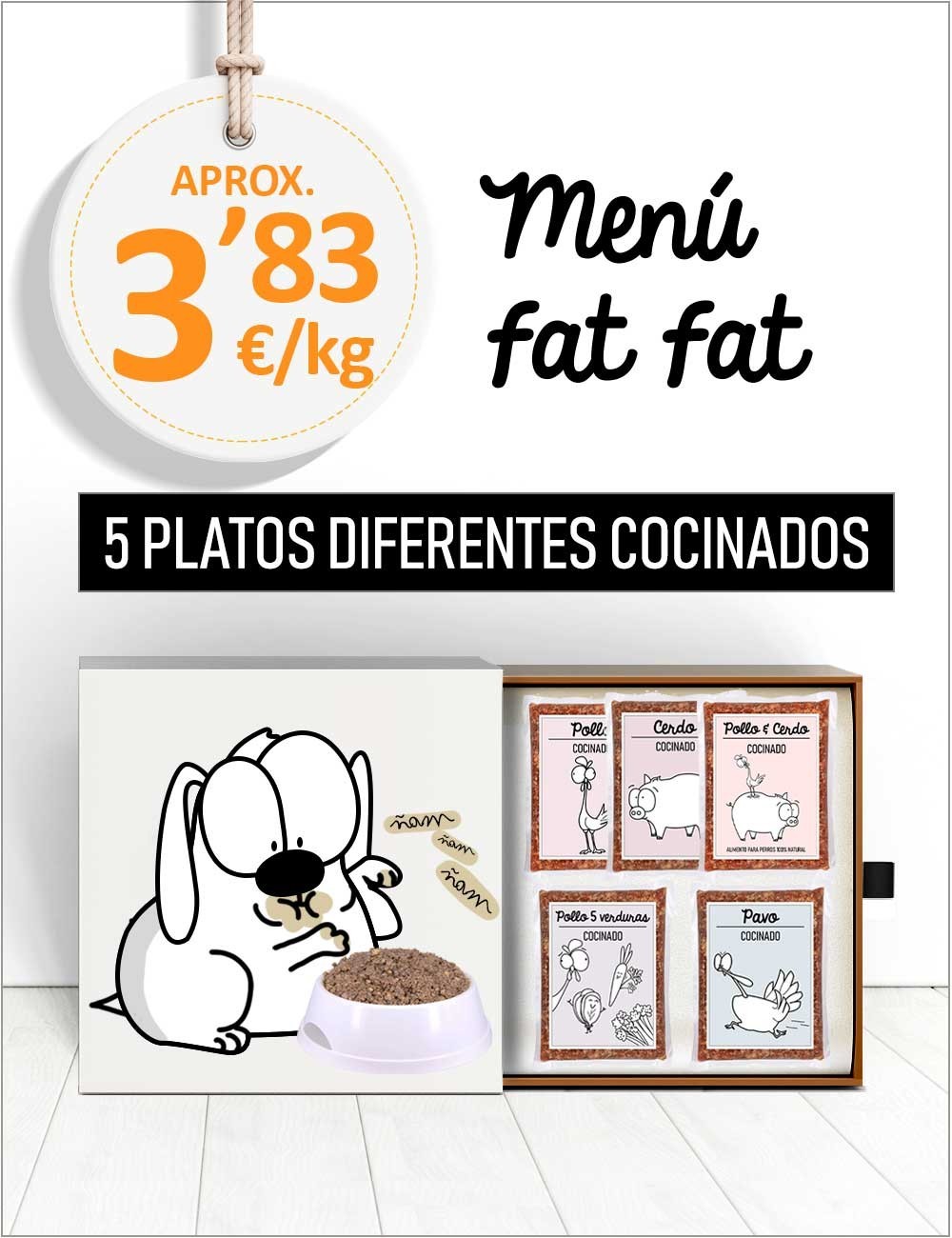 Menú Perros con Obesidad COCINADO de 5 a 40kg