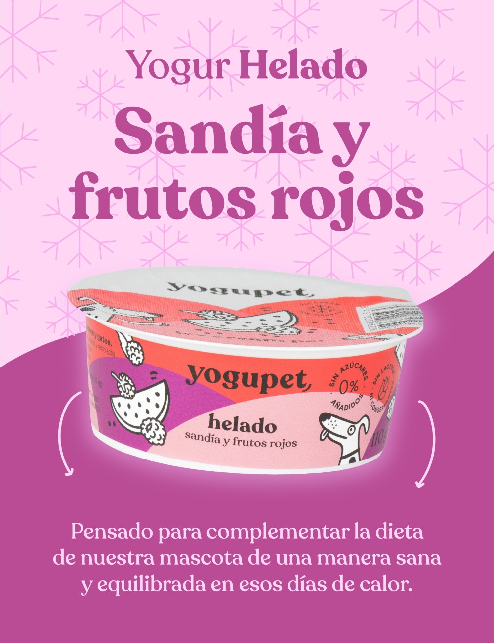 HELADO SANDÍA Y FRUTOS ROJOS Yogupet