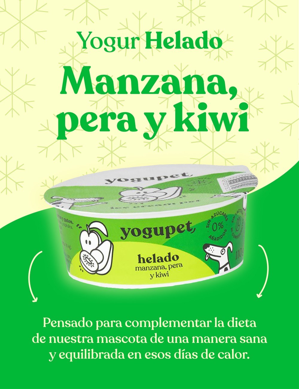 HELADO MANZANA, PERA Y KIWI Yogupet