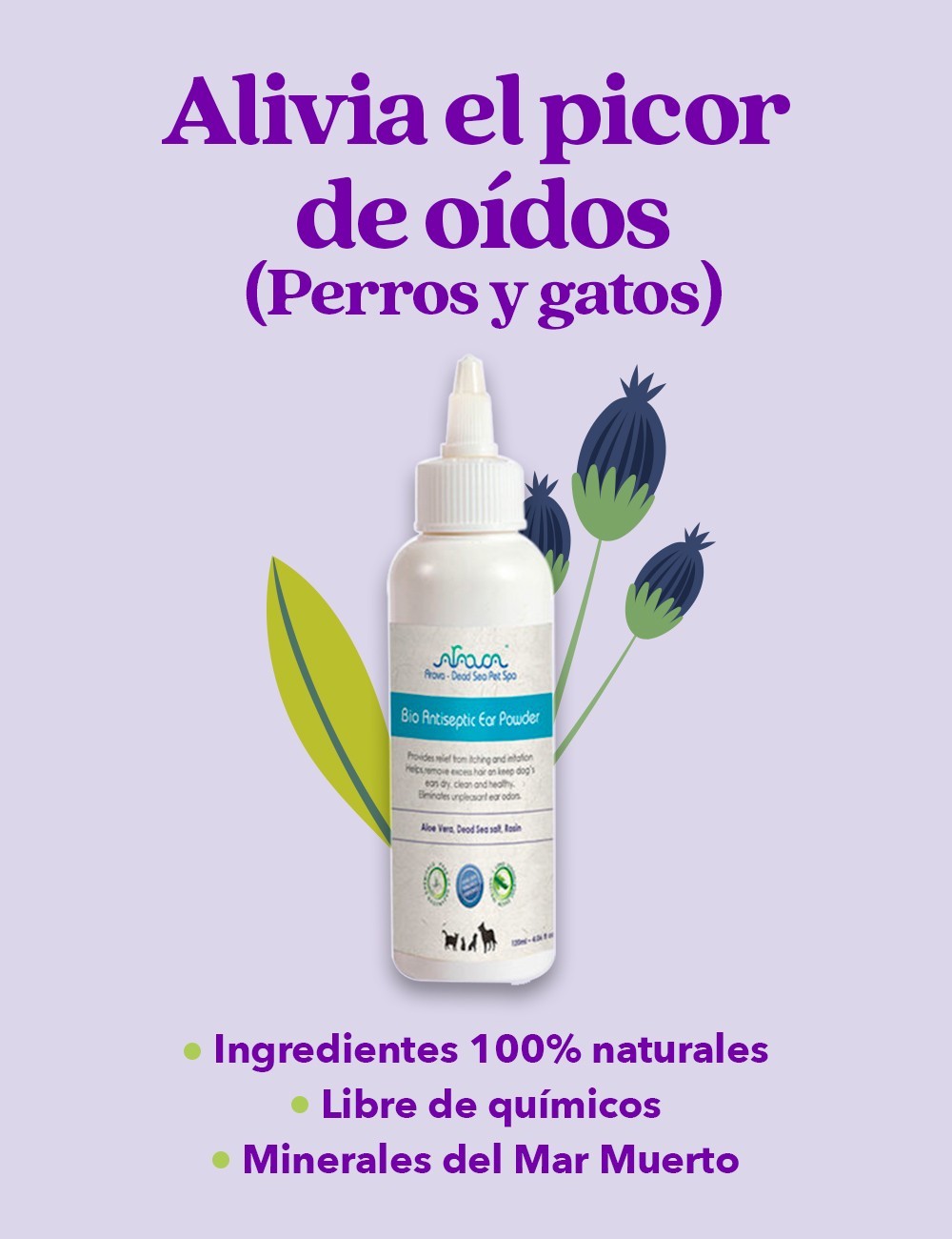 ARAVA FÓRMULA PARA EL PICOR DE OÍDOS PARA PERROS Y GATOS 120ML