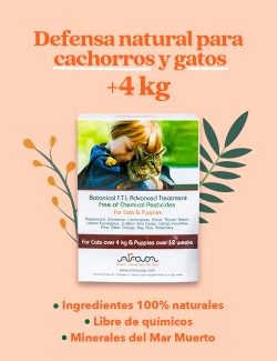 ARAVA PIPETAS NATURALES ANTIPULGAS Y GARRAPATAS PARA CACHORROS Y GATOS DE MÁS DE 4KG