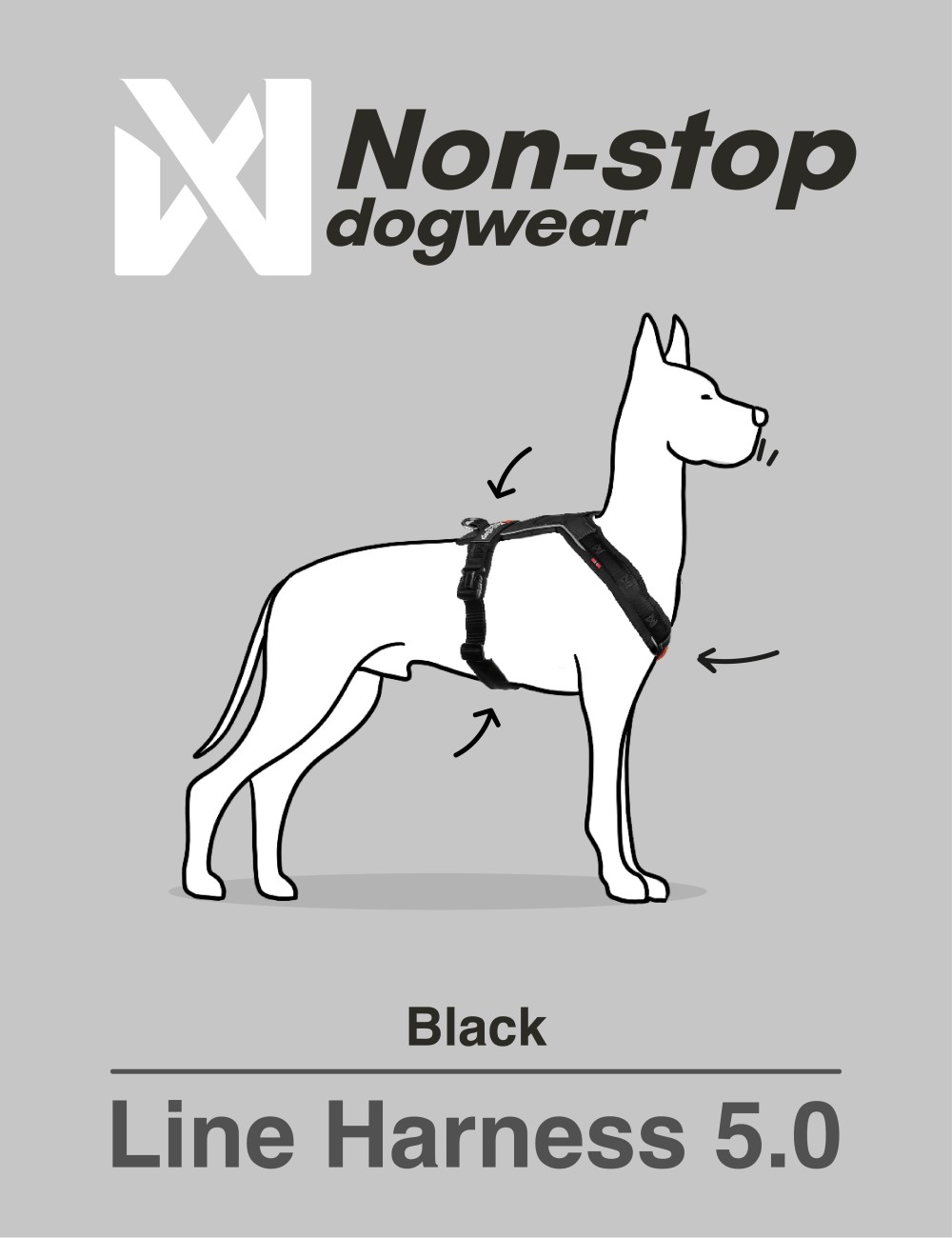 NON-STOP DOGWEAR LINE HARNESS 5.0 NEGRO
