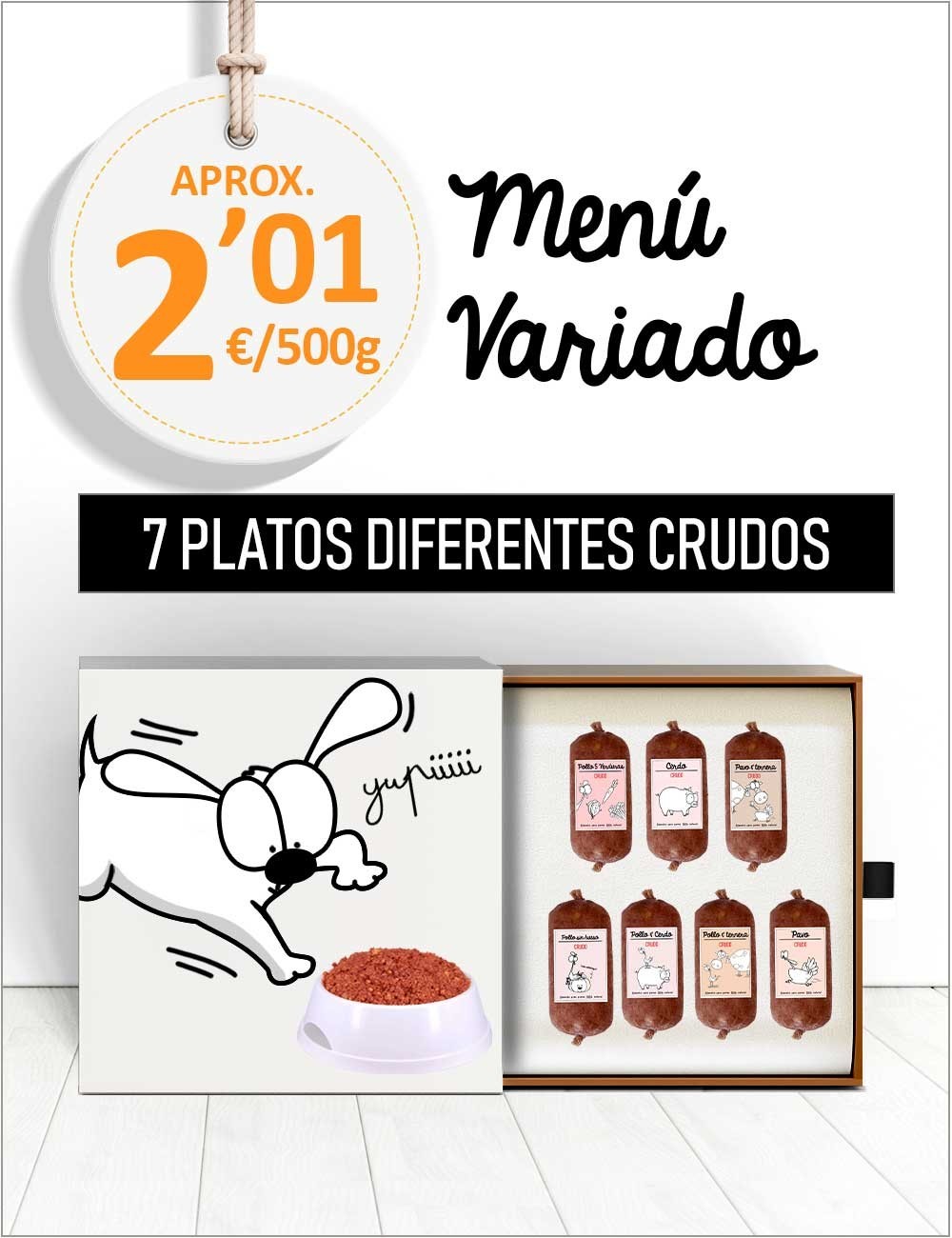 Menú Variado CRUDO de 5 a 15kg