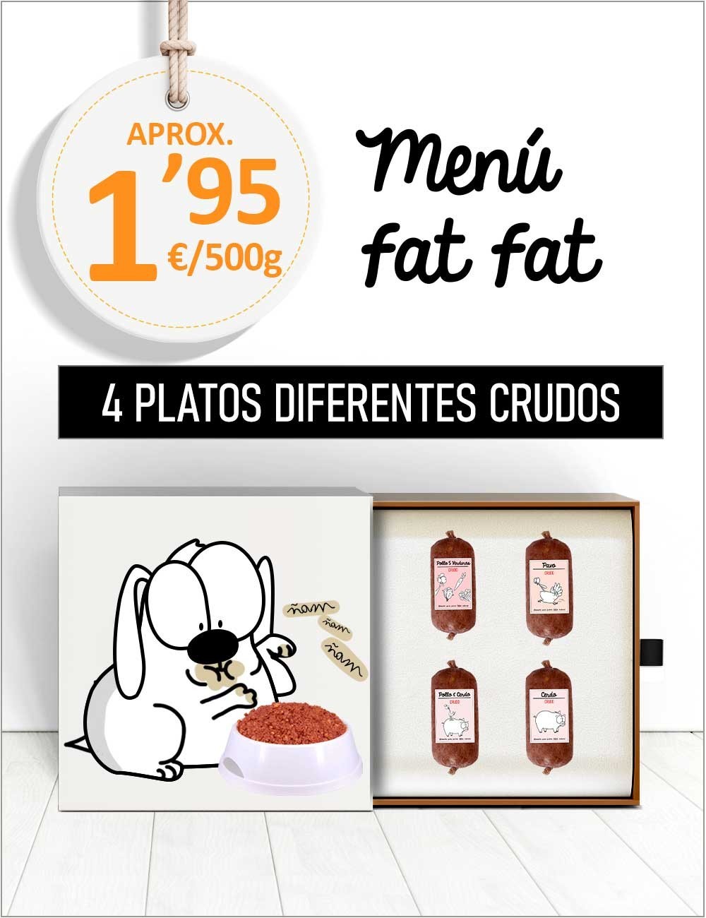 Menú Perros con Obesidad CRUDO de 5 a 15kg