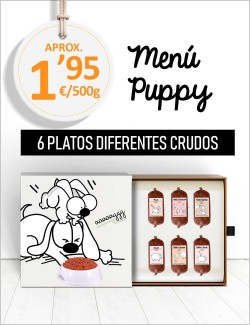 Menú Cachorros CRUDO de 5 a 15kg