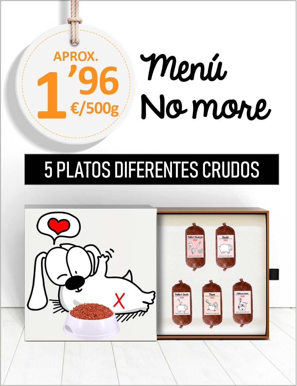 Menú Perros Esterilizados CRUDO de 5 a 15kg