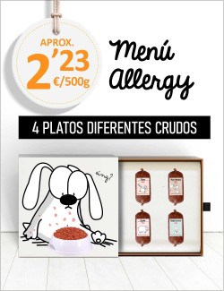 Menú Alergias Cutáneas CRUDO de 5 a 15kg