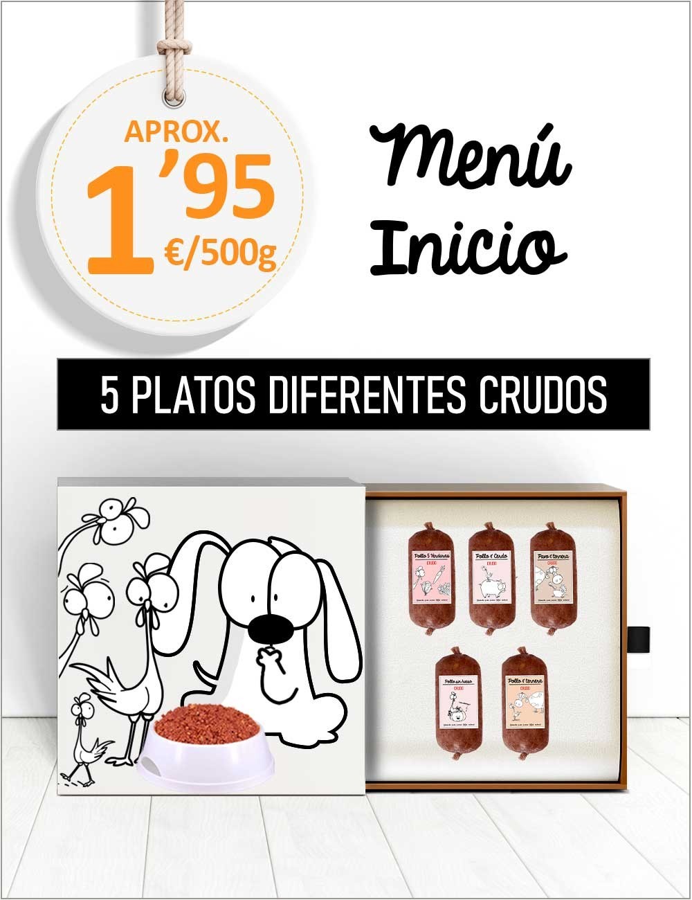 Menú Inicio CRUDO de 5 a 15kg