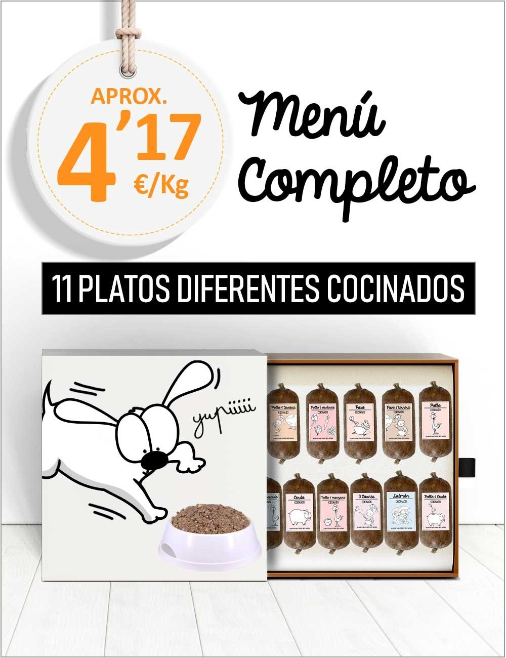 Menú Completo COCINADO de 5 a 25kg