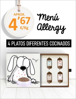 Menú Alergias Cutáneas COCINADO de 5 a 25kg