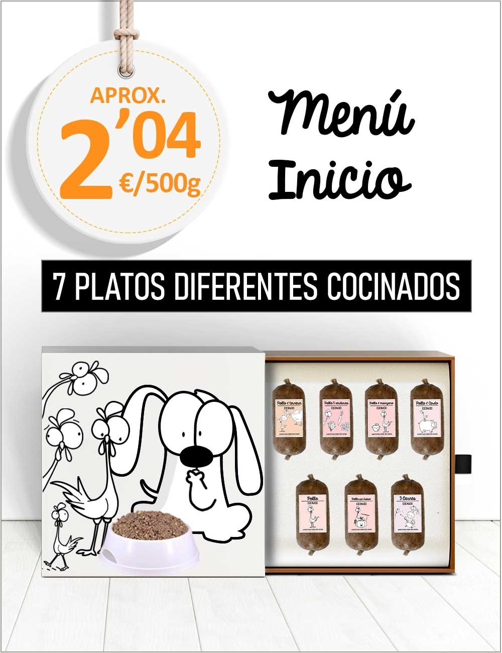 Menú Inicio COCINADO de 5 a 15kg