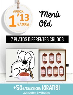 Menú Perros Senior CRUDO de 5kg