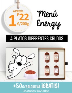 Menú Perros Activos CRUDO de 5kg