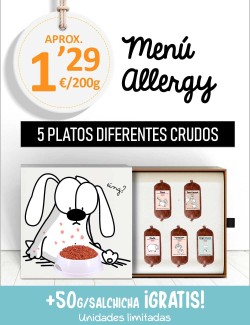 Menú Alergias Cutáneas CRUDO de 5kg