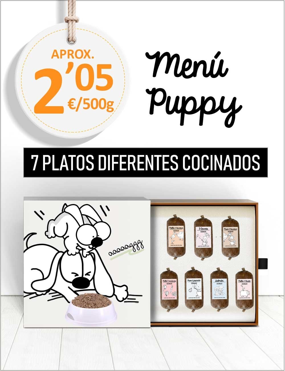 Menú Cachorros COCINADO de 5 a 15kg