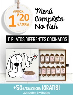 Menú Completo sin Pescado COCINADO de 5kg