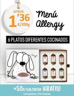 Menú Alergias Cutáneas COCINADO de 5kg