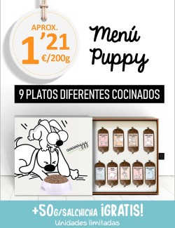 Menú Cachorros COCINADO de 5kg