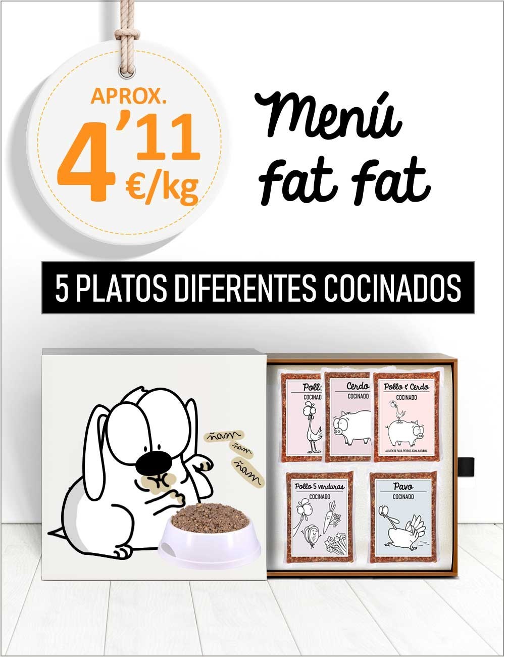 Menú Perros con Obesidad COCINADO de 15 a 25kg