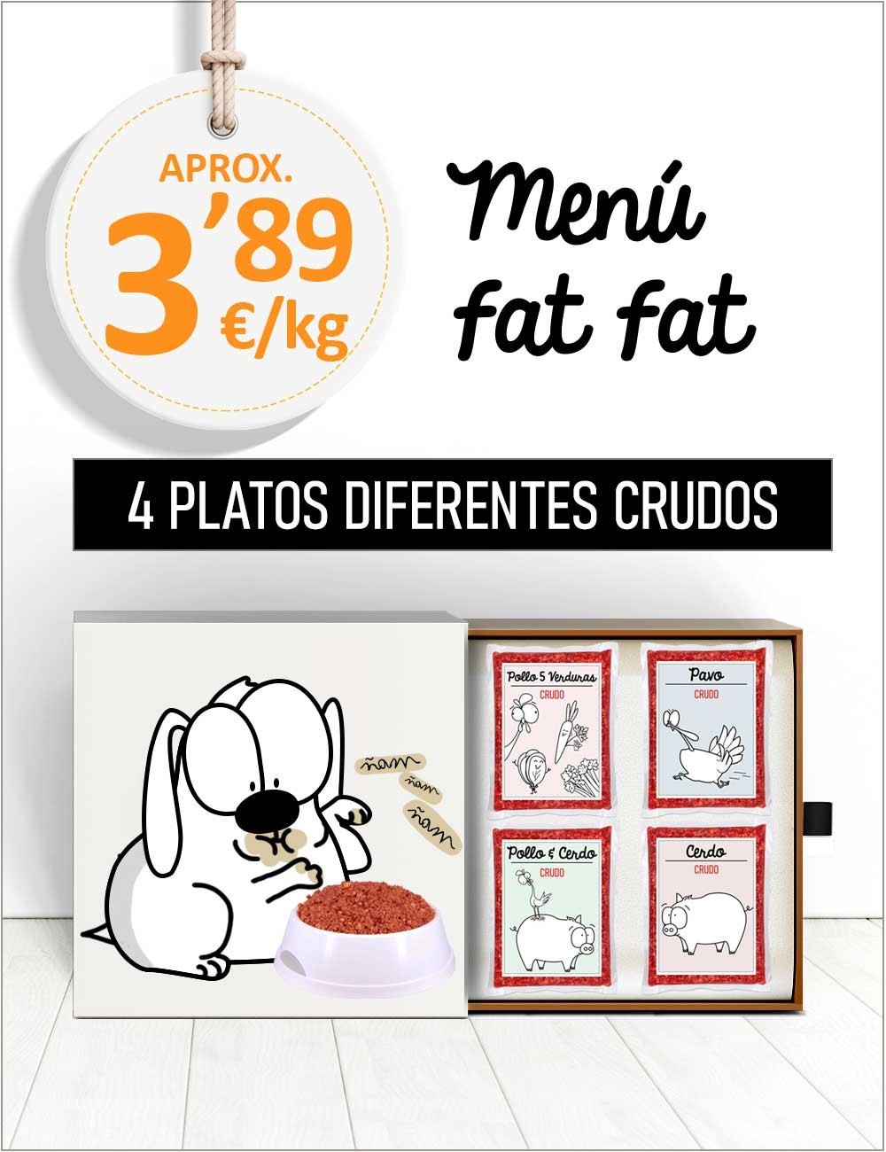 Menú Perros con Obesidad CRUDO de 15 a 25kg